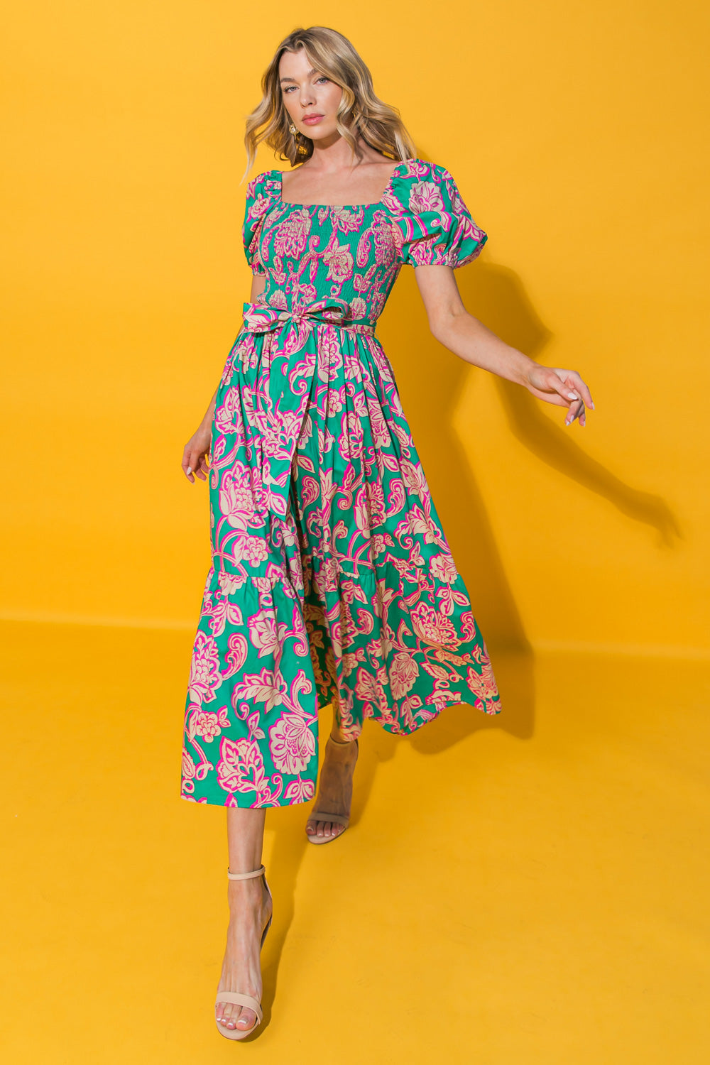 RUN TOWARDS LOVE POPLIN ANKLE DRESS Flying Tomato